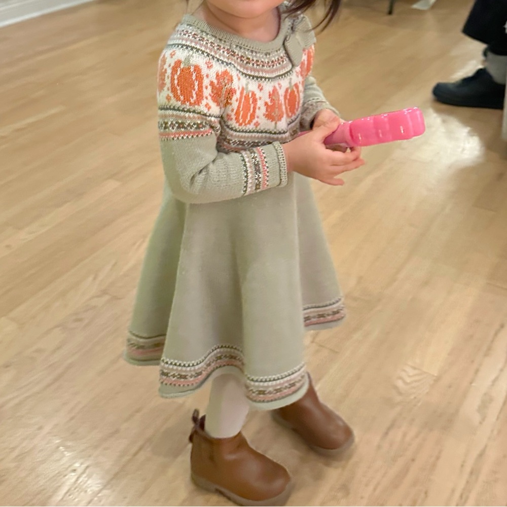 2T Toddler Bluberi Boulevard Fall Inspired Knit Dress - Picture 3 of 3